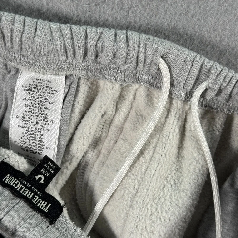 True Religion Relaxed Jogger‎ Shorts Men Medium Gray Comfort Classic Athleisure